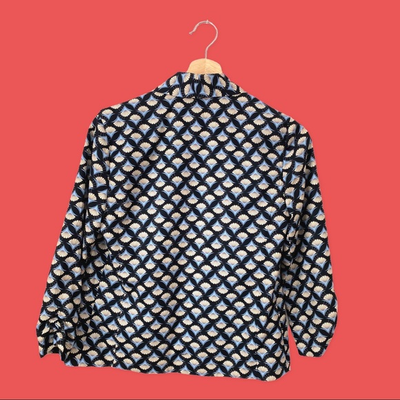 Xhiliration XS Drapey Blue Unstructured Blazer w/ Ruched Bracelet Length Sleeves - Picture 2 of 5